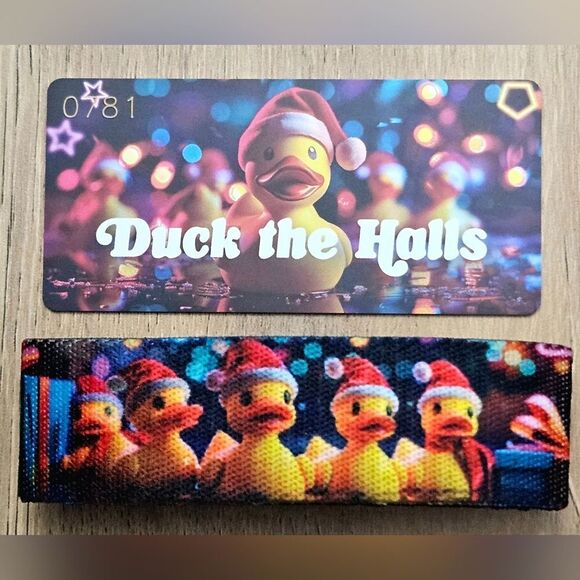 ZOX "DUCK THE HALLS" #781 RUBBER DUCKY CHRISTMAS BLOG COLLECTIBLE Wristband - Picture 1 of 11